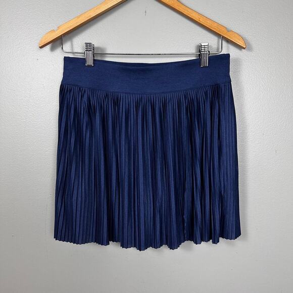 NWT Stitch Fix We Wander Micro Pleated Navy Blue Mini Skirt Athletic Skort sz XL - Picture 2 of 7